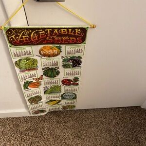 vintage 1984 calendar with all kinds of vegetables very nice